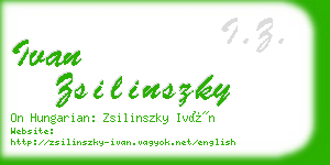 ivan zsilinszky business card